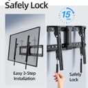 Tilt TV Wall Mount Fits 16-24" Studs, Holds 37-86" TVs up to 132 lbs, Max VESA 600x400mm - by USX STAR