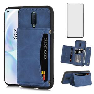 Asuwish Phone Case for OnePlus 8 OnePlus8 5G UW Tmobile Wallet Cover with Tempered Glass Screen Protector and Card Holder Stand Slot Cell One Plus8 On 1 Plus 1plus One+ 1+ 1+8 Verizon Women Men Brown
