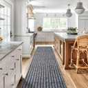 Custom Sizes Runner Rug 2'x6'Indoor Outdoor Utility Carpet,Area Rugs with Non Slip Rubber Backing for Hallway Kitchen Entryway Balcony Garage Stair Laundry (Stripe-gray)