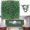 ODTORY Artificial Grass Wall Panels Backdrop,13.15 X 13.15 in 12P (14.5 sqft) UV-Anti New Bottom Plate Greenery Boxwood Panels for Indoor Outdoor Green Wall Decor & Ivy Fence Covering Privacy