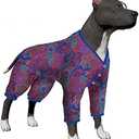 LovinPet Male Large Dog Bodysuit, Dog Pajamas, Lightweight Stretchy Fabric, Red Octopus Print, Uv Protection, Pjs for Pitbulls, Onesies for Dogs, Pajamas for Giant Breed Dogs, Large
