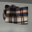 MakeMeChic Women's Plaid Flannel Mini Skirt Bow Tie Front Elastic High Waisted Asymmetrical Fall Winter Skirts (X-Large)