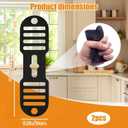 2 Pcs Silicone Lid Lock Strap for Crockpot Slow Cooker, Black Universal Crockpot Lid Holder & Silicone Strap, Heat-Resistant & No-Spill, High Elasticity, Not Easily Damaged