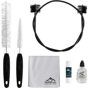 EASTROCK Trumpet Cleaning Kit,Trumpet Care Kit 6PCS,Valve Oil, Slide Grease,Cleaning Cloth,Valve Brush,Mouthpiece Brush and Flexible Snake Brush