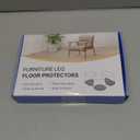 Ansible 24 Pcs Chair Leg Floor Protectors Square, Silicone Felt Furniture Leg Pads Caps Covers for Hardwood Floors (Fit:1-1/16" to 1-5/8")