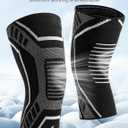 Copper Knee Brace for Men & Women - Knee Compression Sleeve with Side Stabilizers - Knee Support for Running, Hiking, Walking, Basketball, Volleyball, Meniscus Tear, ACL, Arthritis Knee Pain Relief