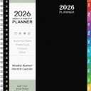 4 x Planner 2026-2027 - Planner 2026 (Jan 2026 - Dec 2026), 2026 Weekly and Monthly Planner 6.3  8.4, Notes, Thick Paper, Back Pocket, Twin-wire Binding