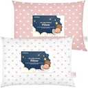 2-Pack Toddler Pillows 2 Year Old to 5-13x18 Soft Organic Cotton Kids Pillow for Sleeping, Travel, School, Daycare, Nap, Toddler Bed, Machine Washable