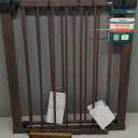 BABELIO Baby Gate with Black Wood Pattern, 29-48 Inch Auto Close Dog Gate PressGuard P7 for The House, Stairs and Doorways, Pressure Mounted Pet Gate with Door and Y Spindle Rods (30"Tall 29"-48" Wide)