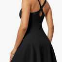 Heathyoga Tennis Dresses for Women Athletic Dress with Shorts Underneath Workout Dress with Pockets Summer Golf Outfits L, Black