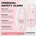 Personal Safety Alarm for Women, 130dB Loud Siren with SOS Strobe Light, Flashlight, 1000ft Audible Help Kids, Elderly Emergency Call, Self Defense Keychain for College Essentials