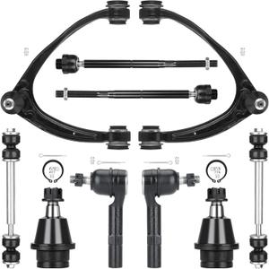 10PCS Front Upper Control Arms for Escalade Chevy Silverado Avalanche Suburban 1500 Tahoe GMC Sierra 1500 Yukon 2007-2014 | w/Ball Joints Suspension Kit Replaces K80669 K700432
