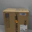 GREENSTELL Small Vanity Stool Chair with Storage and Folding Back, 13.4" x 15" x 30" Square Faux Fur Soft Ottoman, 4 Metal Legs with Anti-Slip Feet, Furry Padded Seat for Makeup, Bedroom, White