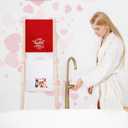 Whaline Valentine's Day Hand Towels Dog Love Heart Embroidered Cotton Bathroom Towel Absorbent Bath Towel for Hand Drying Cleaning Cooking, 29.5 x 13.7 Inch, 2Pcs