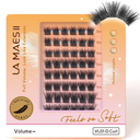 LA MAESII Lash Clusters, 48Pcs Volume Eyelash Clusters, D Curl Eyelash Extensions with Super Soft Cluster Lashes Reusable 1014mm Individual Lashes(VL01D)