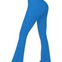 Sunzel Sunzfly Invisible Butt Scrunch Flare Leggings for Women, Mini Flared Yoga Pants with Tummy Control and High Waist 30" Classic Blue X-Large