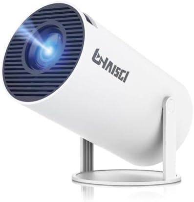 Mini Projector With WIFI and Bluetooth, Portable Projector 4K Support, Android 13, Auto Keystone, 180 Rotatable, 40"-150" Screen Small Projector HY300 Pro