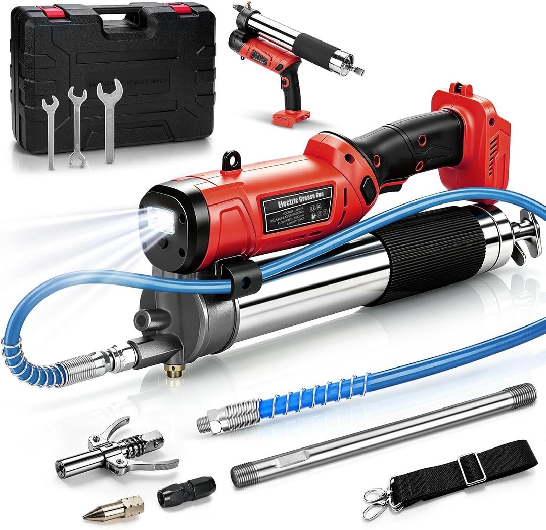 12000 PSI Electric Grease Gun Compatible with Milwaukee 18V Battery
