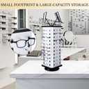 VARIPOWDER 360 Rotating Sunglass Display Stand Sunglasses Organizer for Commercial & Home Use, Eyeglass Holder Stand, Space-Saving Sunglasses Display Rack with Mirror for 44 Pairs of Glasses