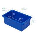 ECR4Kids Cubby Storage Plastic Bin with Lids, Multipurpose Organization, Blue, 10-Piece