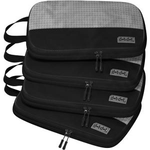 Dot&Dot 4pc Medium Compression Packing Cubes for Travel - Luggage Packing Organizers - Travel Packing Cubes for Suitcases