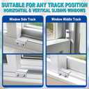 Sliding Window Locks (6 Sets), Security Window Locks with Keys, Adjustable Aluminum Sliding Window Stops, Easy Installation Without Drilling, for Vertical and Horizontal Sliding Windows (Silver)