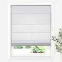 LazBlinds Cordless Roman Shades for Windows, Light Filtering Thermal Insulated Window Blinds, Lightweight Fabric Blinds for Indoor Windows, 27" W x 60" H, Light Grey