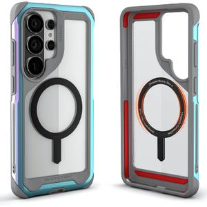 Ghostek Atomic Slim S26 Ultra MagSafe Case, Magnetic Clear Iridescent Metal Phone Cover Compatible with 2026 Samsung Galaxy S26Ultra (6.9") (Prismatic)
