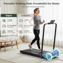 Walking Pad Treadmill, 3 in 1 Portable Under Desk Treadmills for Home Small Space, Quiet Compact Folding Treadmill with Remote Control, 320 LBS Capacity