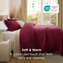 Bedsure California King Comforter Set, Dark Red Soft Prewashed Bedding for All Seasons, 3 Pieces GentleSoft Bed Set, 1 Lightweight Comforter (104"x96") and 2 Pillowcases (20"x36")