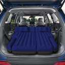 Inflatable SUV Air Mattress Bed Car Mattress for SUV, Double-Sided Flocking Travel Camping Bed Car Air Mattress, Car Sleeping Mattress Bed for Universal SUV with Air Pump & 2 Pillows (Navy)