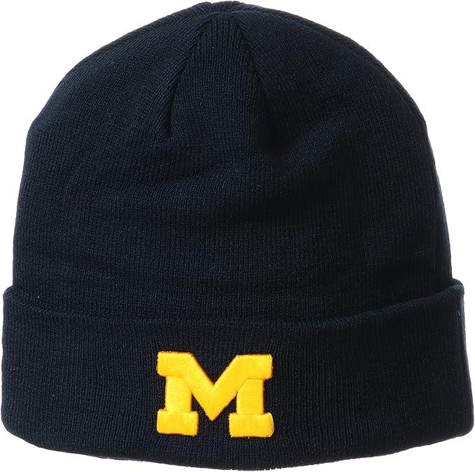  NCAA Mens Cuff Beanie Team Color, Black Medium