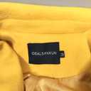 IDEALSANXUN Womens Fall Winter Wool Coats Double Breasted Midi Peacoat Trench Coats (Medium, Yellow)