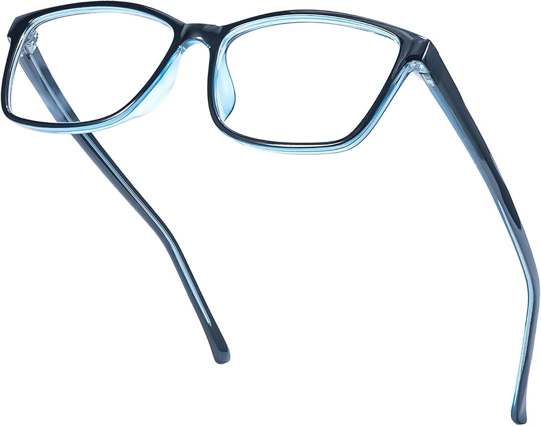 IGnaef Natural Crystal Stone Lenses Reading Glasses with Clear Real Glass Lenses UV Protection
