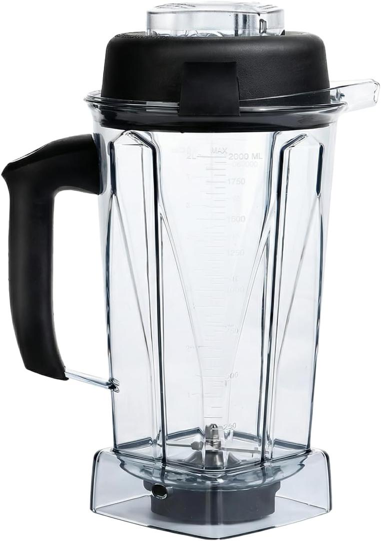 Blender Pitcher 64oz, Compatible with 5200, 5000, 5300, 6300, 7500, 750, E310, VM0101, VM0103, VM0197, Classic/Explorian/Commercial Series, Blender Container Jar Cup