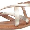 Amazon Essentials womens Casual Strappy Sandal (5, Gold)