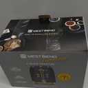 West Bend Timeless 2-Slice Toaster with 7 Browning Levels, Bagel/Waffle/Defrost Settings, High-Lift Lever, Anti-Jam, Easy-Clean Crumb Tray, 2-Slice, Blue/Gold