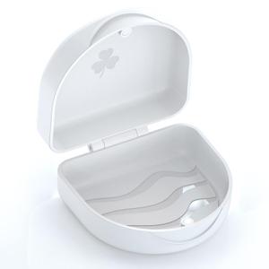 ARGOMAX Retainer Case, Mouth Guard Case, Aligner Case Compatible with Invisalign, Denture Case, Orthodontic Case, Teeth Braces Case, Night Guard Case Container Storage Holder White.