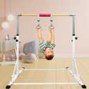 GLANT Gymnastic Kip Bar,Horizontal Bar for Kids Girls Junior,3' to 5' Adjustable Height,Home Gym Equipment,Ideal for Indoor and Home Training,1-4 Levels,300lbs Weight Capacity