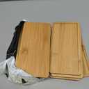 10PCS Mini Bamboo Display Trays - 7"x3.4" Small Decorative Bamboo Trays for Vanity, Plants, Candles, Keys, Soap, Jewelry, Tealight - Not for Serving Heavy Food