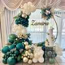 Emerald Green Double Stuffed balloons Different Size 115Pcs 5/10/12/18 Inch Dark Green Balloons Balloon Garland Arch kit for Birthday Baby Shower Jungle Safari Christmas Party
