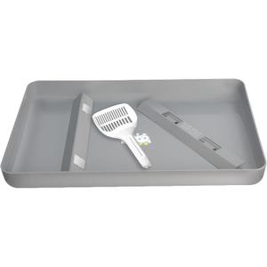 Bandeja de arena reutilizable compatible con la bandeja de arena para gatos Petsafe ScoopFree, cajas de arena autolimpiantes para gatos, con cuchara gratis, nuevo diseo que nunca absorbe olores, (Gris)