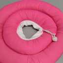 IDOMIK Dog Recovery Collar, Waterproof Soft Dog Cone After Surgery, Comfy Protective Elizabethan Collar Alternative for Dogs Cats, Adjustable Pet Neck Donut Cone Anti-Licking Biting Wounds,Rose,L (Pink)