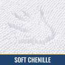 Arotive Bathroom Rugs 24x16, Extra Soft Absorbent Shaggy Chenille Bath Rugs, Machine Washable Rubber Backing Non-Slip Bath Mats for Bathroom Floor Tub and Shower, Home Decor Accessories, White
