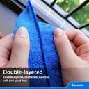 Double Layer Microfiber Cleaning Towels, Soft Absorbent Kitchen Wipes, Lint-Free Dust Cloth for House, Car, Windows(6-Pack, 11.8x7.8 Inch)