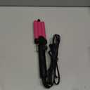 FARERY Mini Hair Crimper, 3 Barrel Curling Iron 1/2 Inch with Keratin & Argan Oil Infused, Travel Curling Iron with Dual Voltage, Pouch Bag, Hair Waver Beach Waves for Women