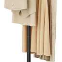 Garment Rack, Freestanding Metal Coat Racks, Z-shaped Coat Tree with Natural Rock Base, for Bedroom, Office, Hallway, Entryway, Living Room, 175cm, Black (15.4*10.2*68.9in)
