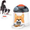Potaroma Dog Puzzle Feeder Toy, Interactive IQ Training, Electronic Treat Dispenser, Automatic Rechargeable with Remote for Food Dispensing, All Breeds, 280ml Capacity