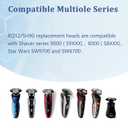 2026 Replacement Shaver Head SH90/RQ12 Compatible with Philip Norelco S9000 Prestige & S8000 Series | Double Precision Blades (Silvery)