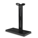 ILive 5-in-1 Headphone Stand And Wireless Charger, 9-1/2”H x 5-1/8”W x 7-15/16”D, IAQST303B